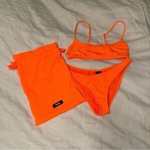 Triangl Nikita Coral Rib Bikini Set - size xs